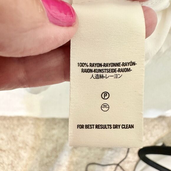 Free People Layered Tunic Dress S Cream Beck‎ Plunging Cutout Keyhole Minimal - Picture 13 of 13